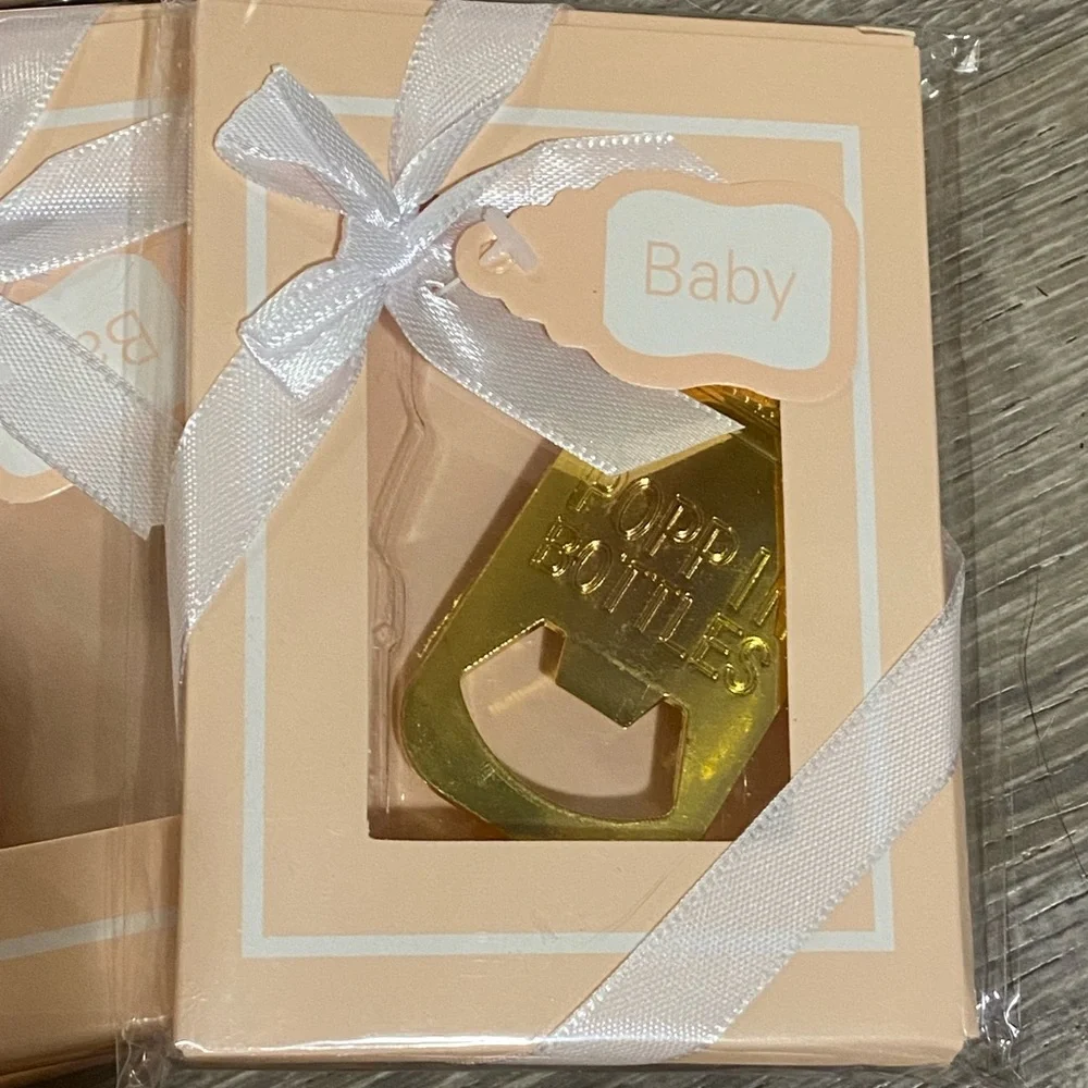 Baby Shower Favors Set of 15 Gold Bottle Opener Party Favors Shower Gifts Set